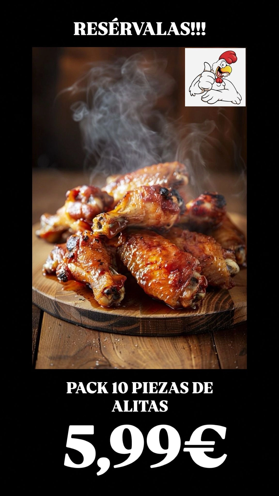 Pack 8 alitas 5,99€